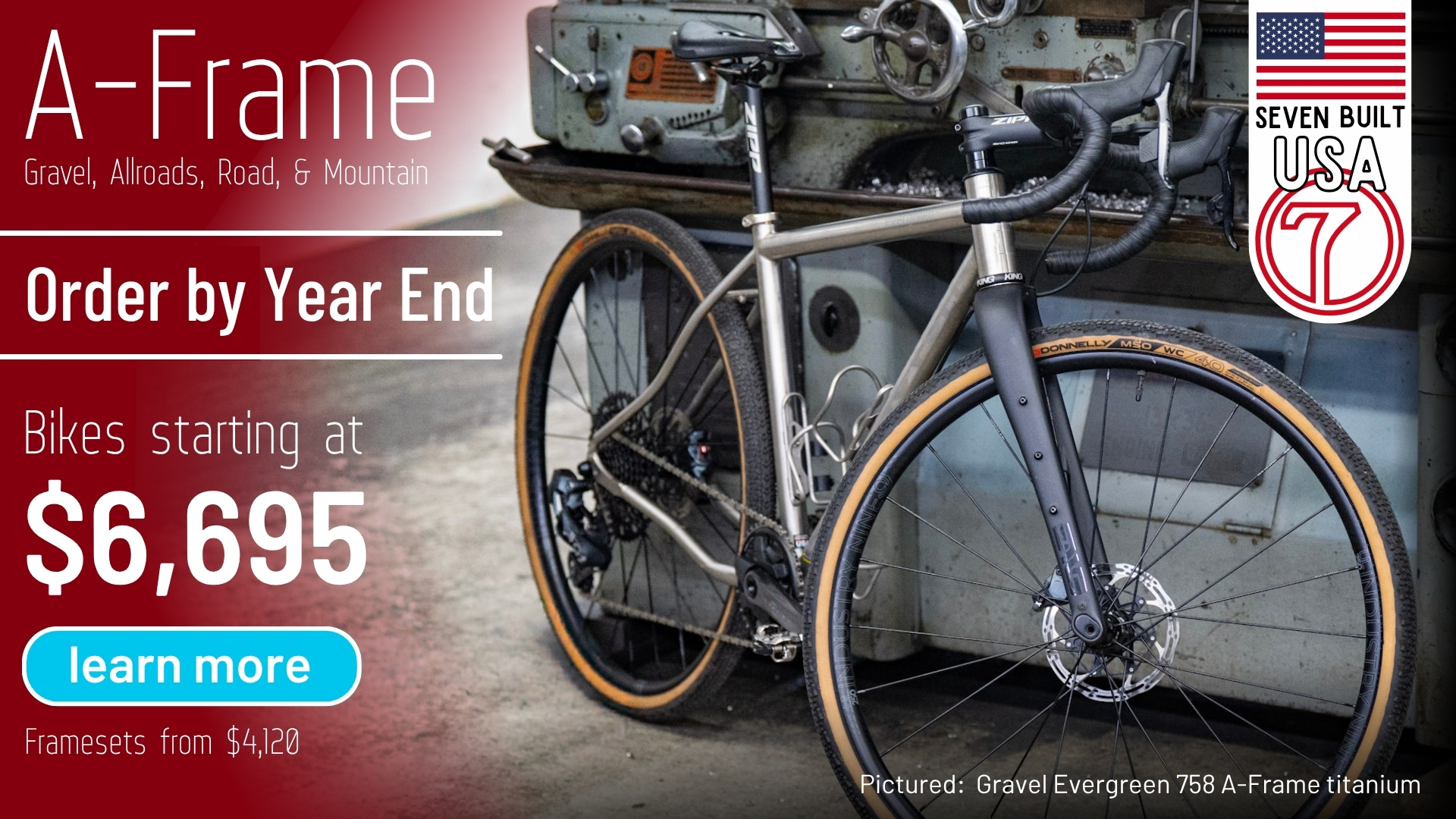 A-Frame titanium bike