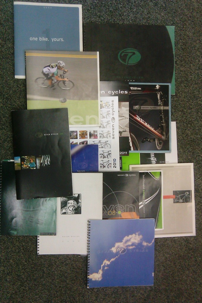 A collection of every Seven brochure