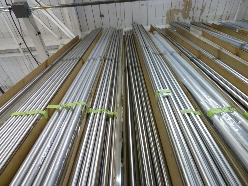 Wall of titanium tubing