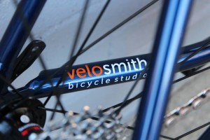 Velosmith Bicycle Studio graphics on inner chain stay