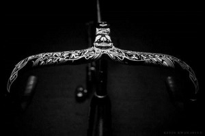 ornately decorated crit handlebar