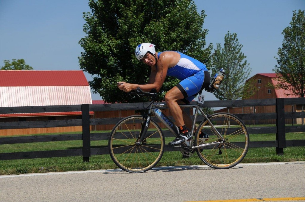 David Bedard and Axiom tri bike at Louisville Ironman 2013