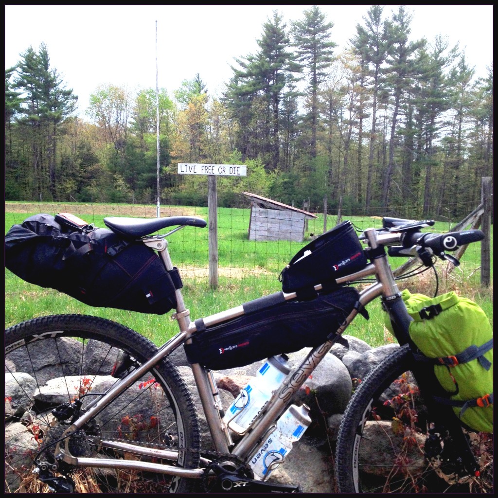 Seven Sola mountain bike loaded with bags