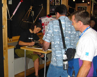 Mary McConneloug signs autographs