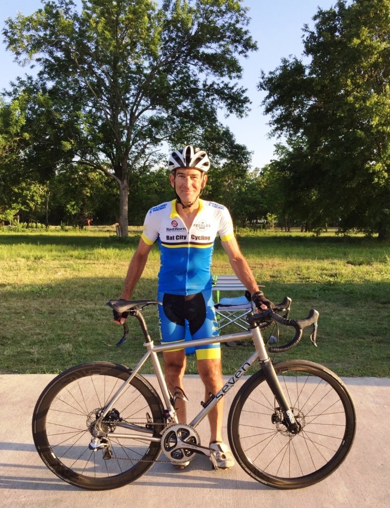 Steve is smiling after riding his Seven 386 miles