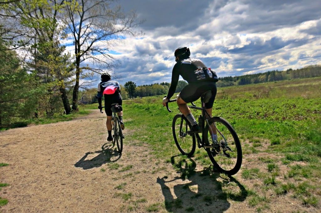 Brad and Matt ride the trails