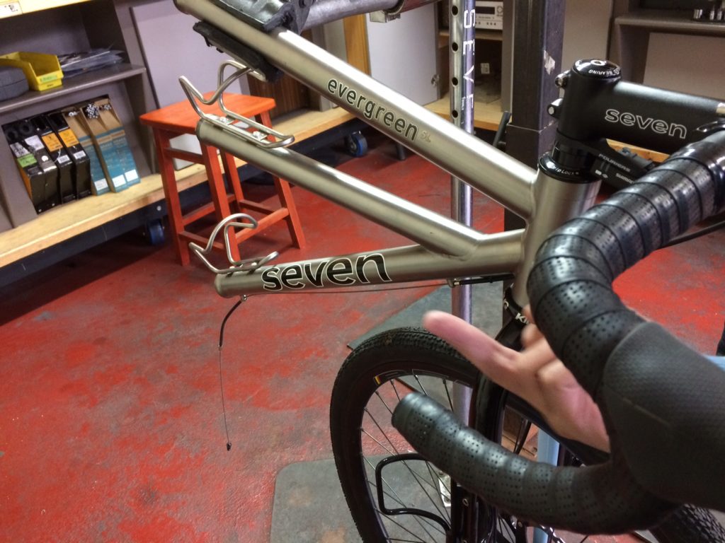 The front third of a Seven Evergreen SL tandem with S and S couplers