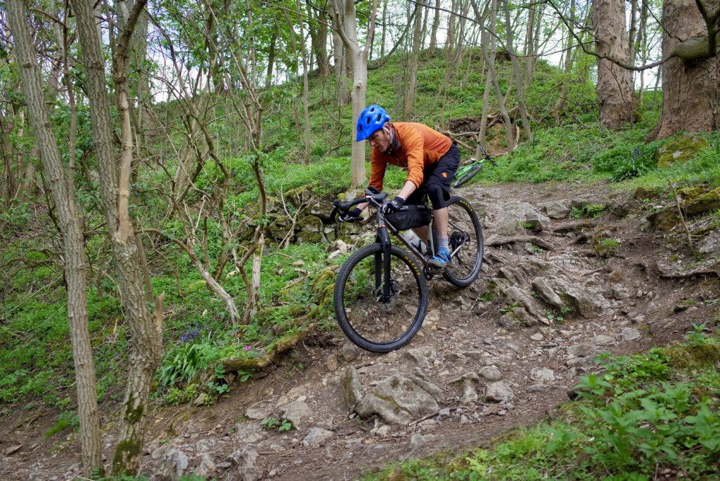 Rik shreds some rough singletrack