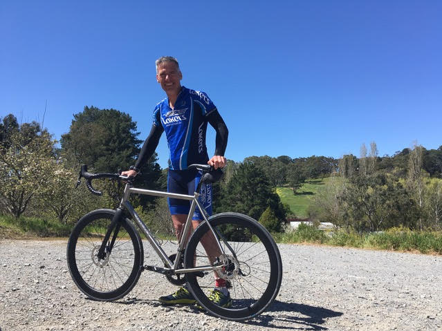Colin proudly poses with his Axiom SL on a sunny day