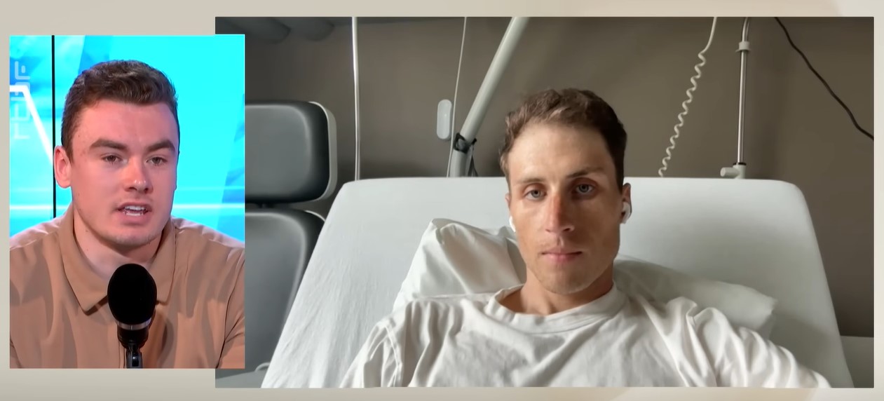 Tom Pacquot and Damien Touze discussing overly stiff bikes