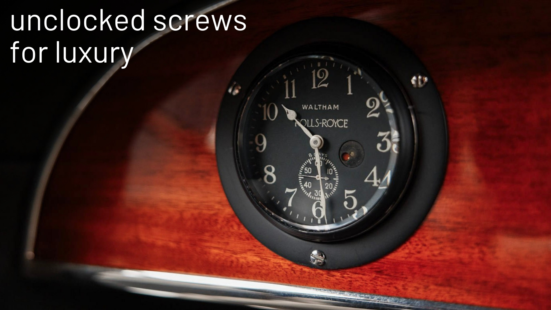 rolls-royce with unclocked screws