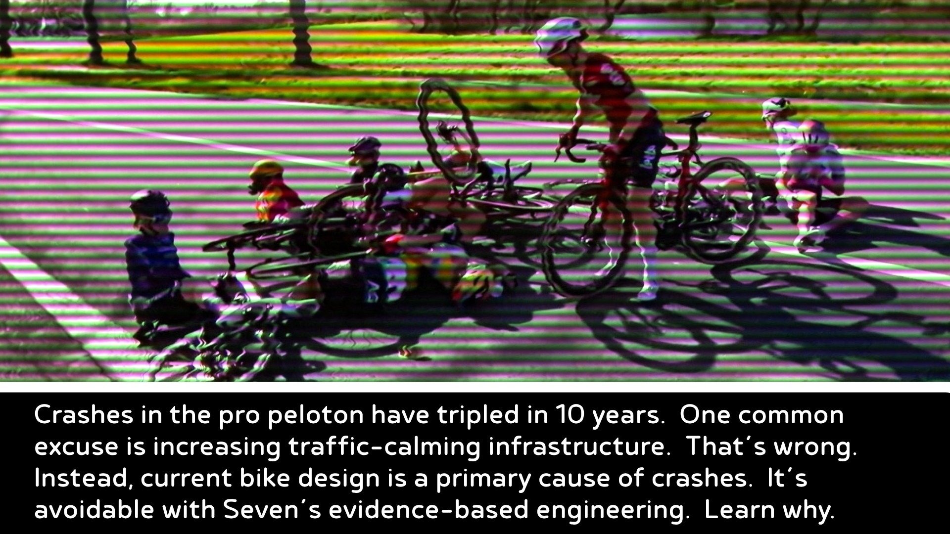 crash caused by traffic furniture