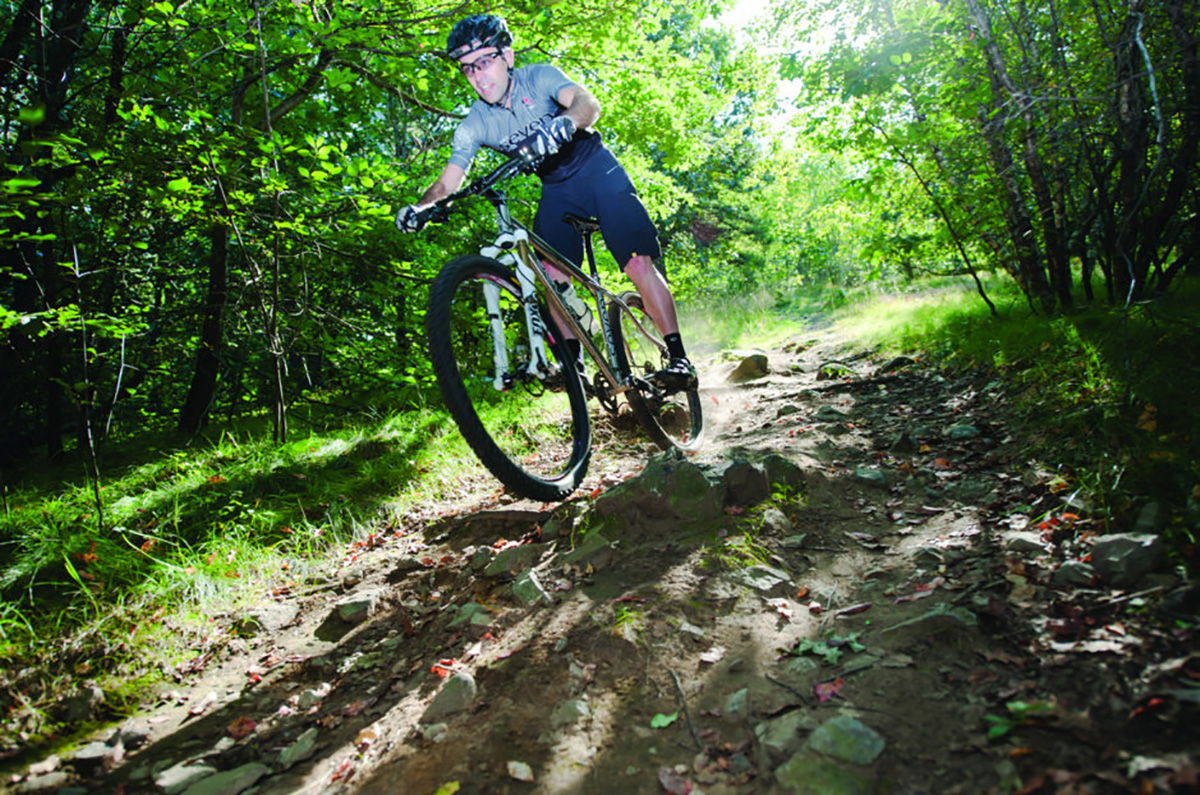 flying down singletrack