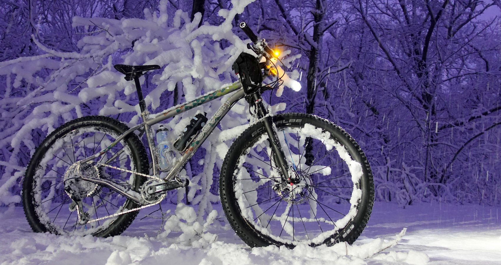 Plus bike in snow