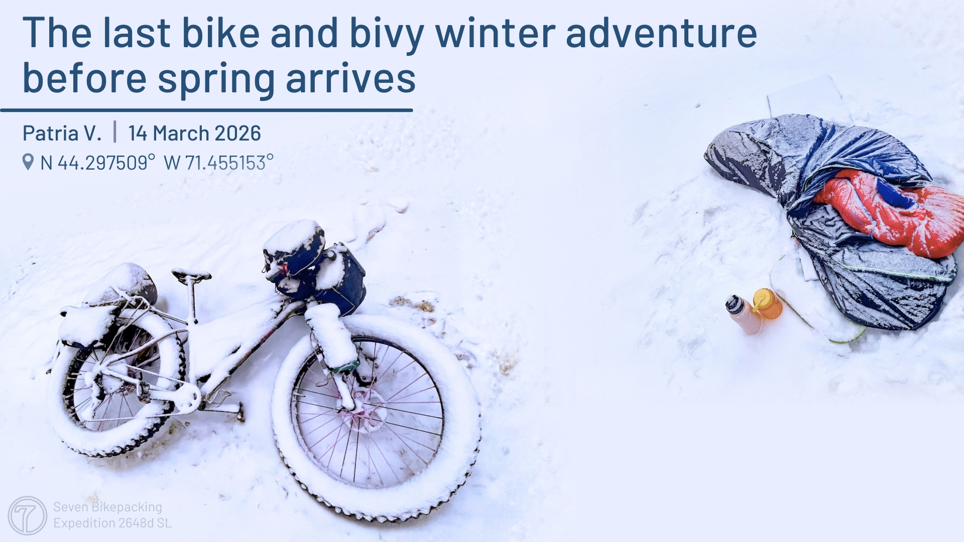 bikepacking in the snow