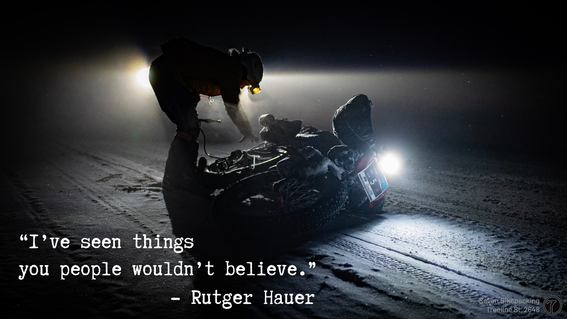 bikepacking in the snow