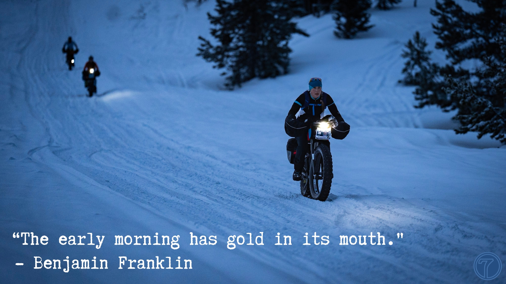 fat biking in the snow