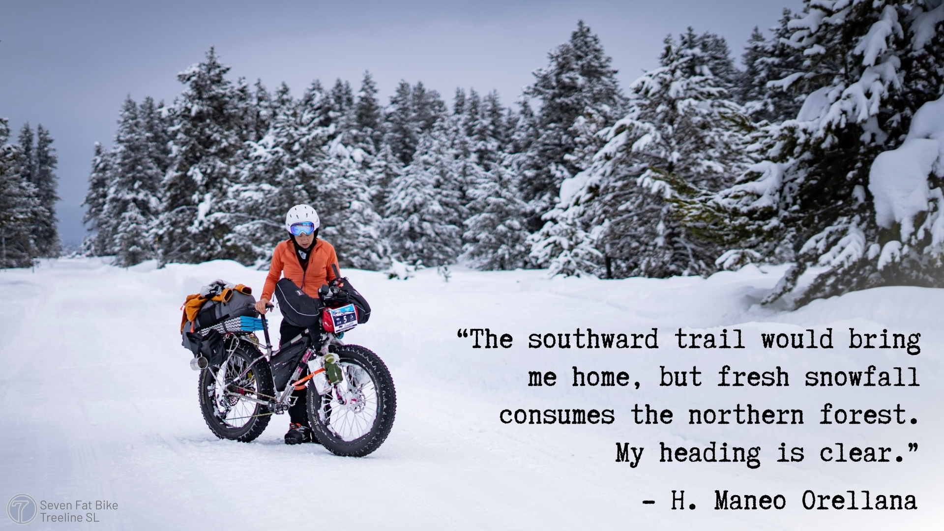 bikepacking in the snow