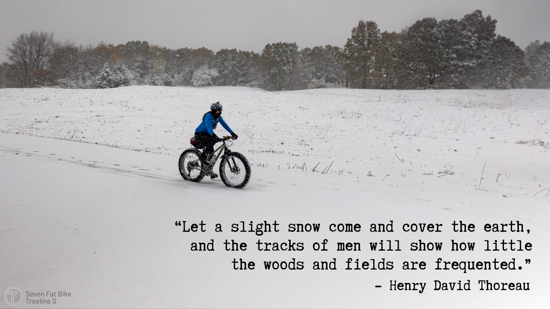 fat biking in the snow