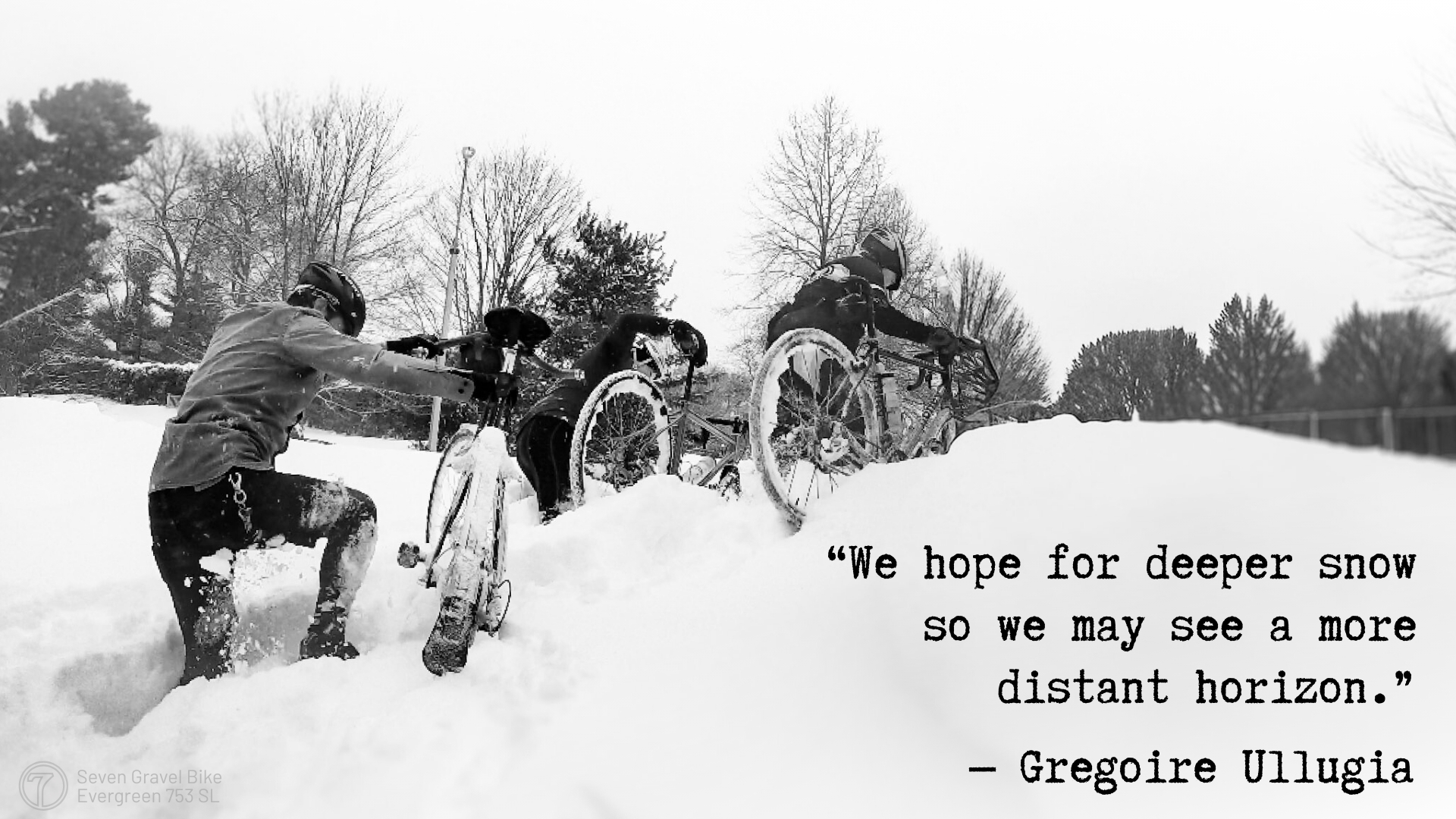 gravel riding in the snow