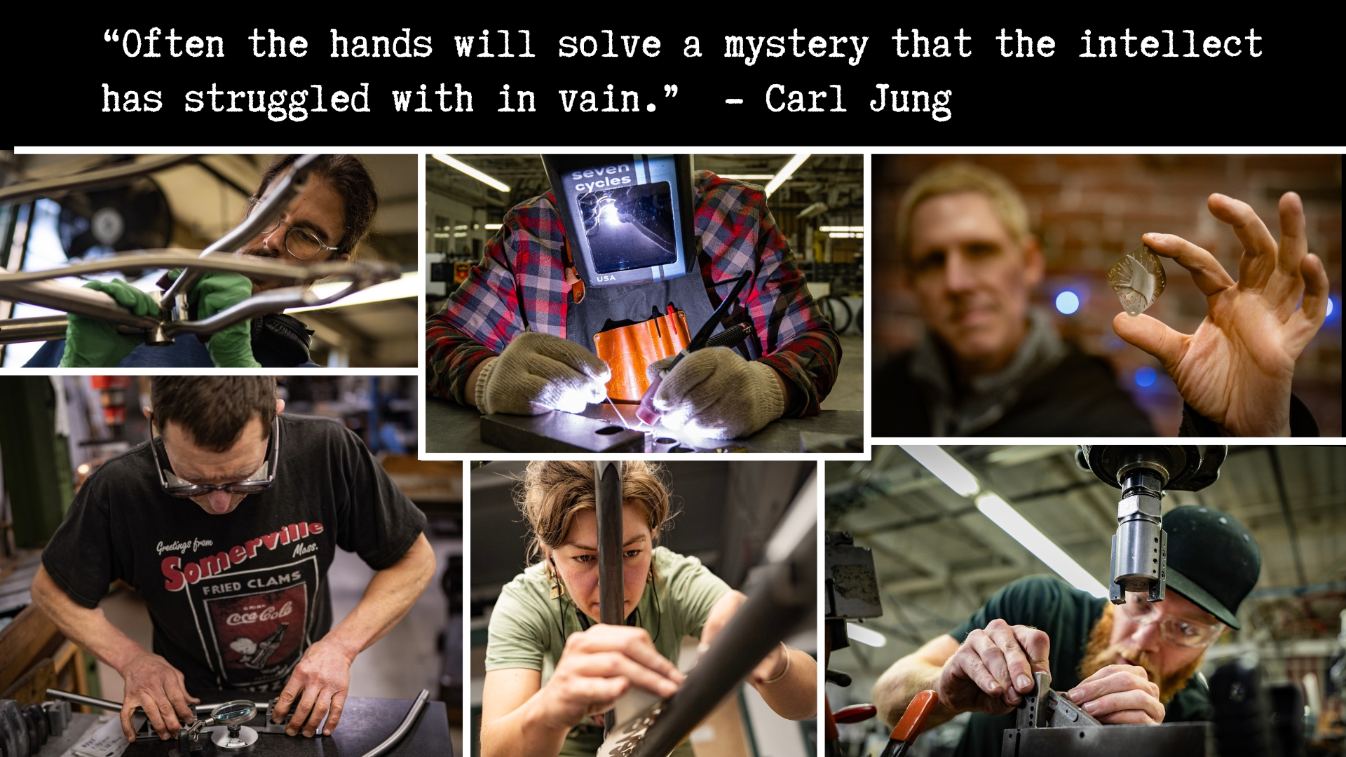 Often the hands will solve a mystery that the intellect has struggled with in vain.  - Carl Jung